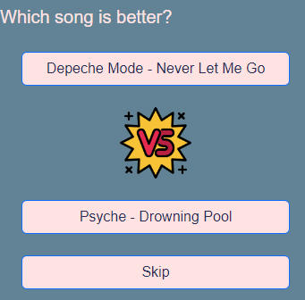 Comparing songs example